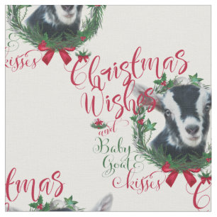 Jul Önskemål Baby Goat Kisses Alpine Goat Fabr Tyg