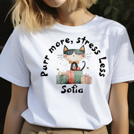 Jul önskemål Cat Mammor namn Black T-Shirt