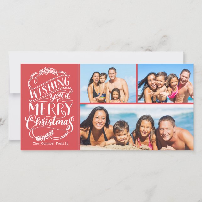 Jul Önskemål Collection 3 Photo Julkort (Framsida)