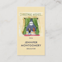 Jul Önskemål Cute Child & Kattunge Julafton