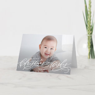 Jul Önskemål Editable Färg Helgdag Photo Card Helgkort