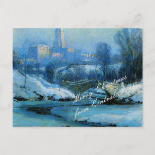 Jul önskemål från Central Park i WInter Helg Vykort