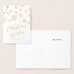 Jul Önskemål Guld Folierat Kort<br><div class="desc">Mer Söt julkort i Little Bayleigh Store!</div>