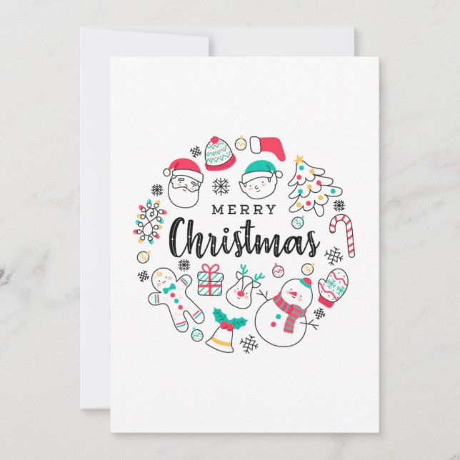 Jul önskemål hälsning inbjudningar (Framsida)