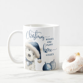 Jul Önskemål, Hund älskare julgåva, blått Kaffemugg