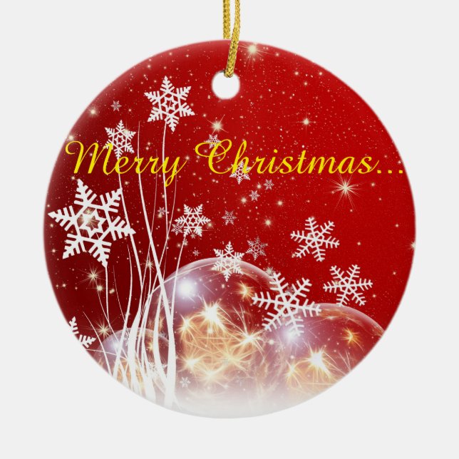 Jul önskemål julgransprydnad keramik (Framsidan)