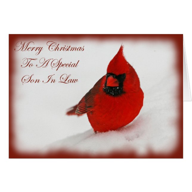 Jul Önskemål-kardinalson i juridik Hälsningskort (Framsidan Horizontal)