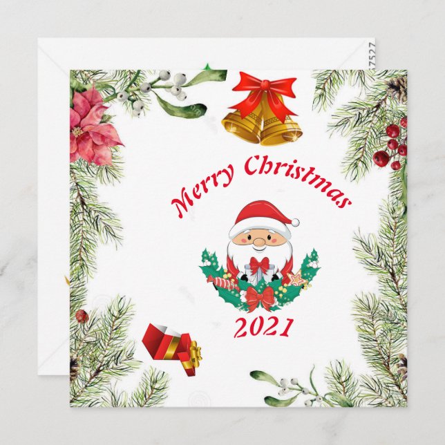 Jul-önskemål-kort Inbjudningar (Fram/baksida)