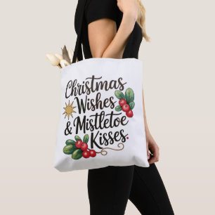 Jul-Önskemål och fistlet Kisses-familjen Julafton Tygkasse