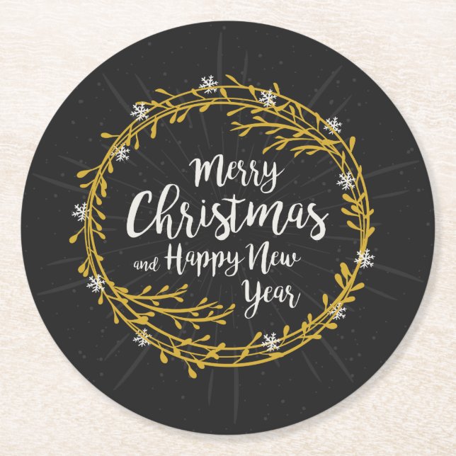 Jul Önskemål pappra underlägg Papper Rund (Framsidan)