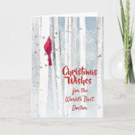 Jul Önskemål Red Cardinal för Doktor Helgkort