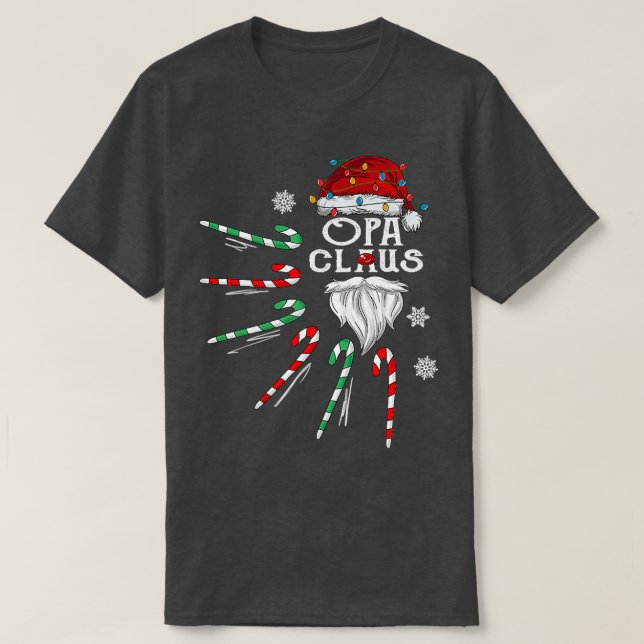 Jul Opa Claus Opa Beard Candy Classic TShirt T Shirt (Design framsida)