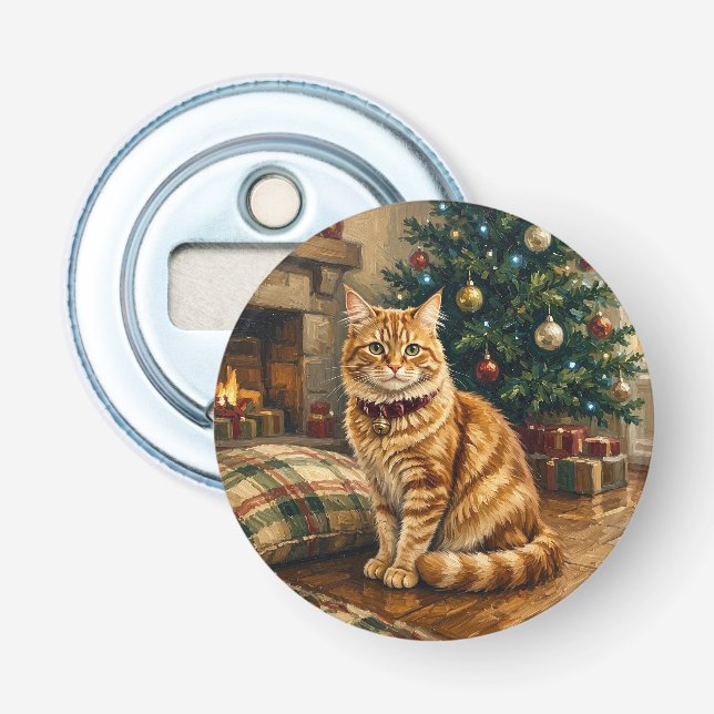 jul orange tabby flasköppnare (Framsidan)