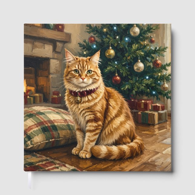jul orange tabby gästböcker (Framsida)
