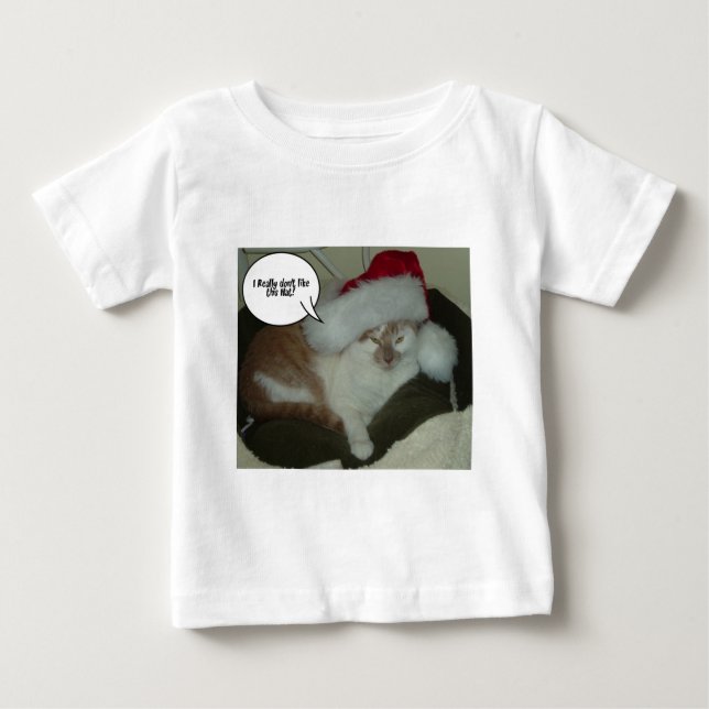 Jul Orange Tabby katt Humbug Tee (Framsida)