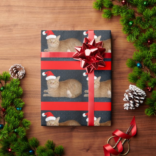 Jul Orange Tabby katt Presentpapper (Julgåva)
