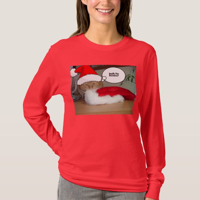Jul Orange Tabby katt T-shirt (Framsida)