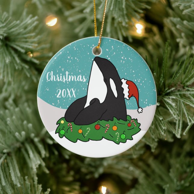 Jul Orca Ceramic Ornament (Träd)
