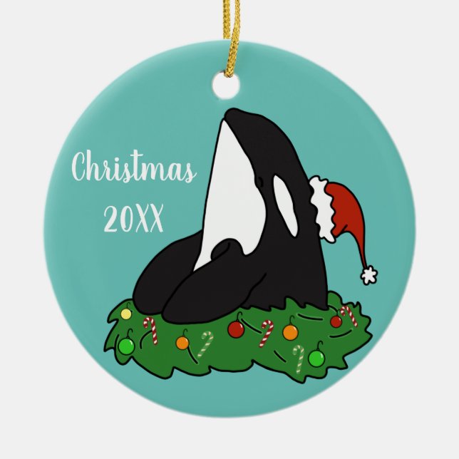 Jul Orca Julgransprydnad Keramik (Framsidan)