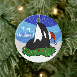 Jul Orca Julgransprydnad Keramik