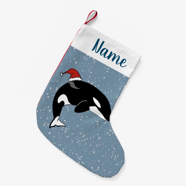 jul Orca Killer Whale Liten Julstrumpa (Framsidan (Hängande))