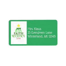 Jul Ord Julgran Adressetikett