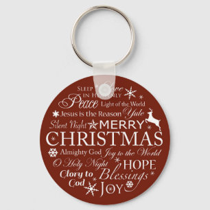 Jul Ord Typografi Nyckelring