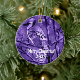 Jul Ornament Blue Jay Abstrakt Art Lila