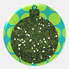 Jul Ornament Boll Sticker Runt Klistermärke