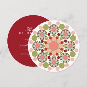 Jul Ornament Circle Julfest Inbjudan