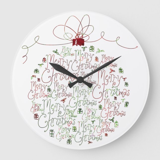 Jul Ornament Clock Stor Klocka (Framsida)