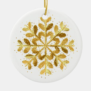 Jul Ornament Guld Snowflake