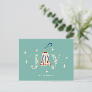 Jul Ornament Joy Helg Vykort