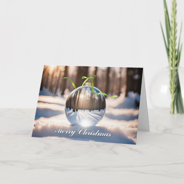 Jul Ornament Lens Boll Helgkort (Framsida)