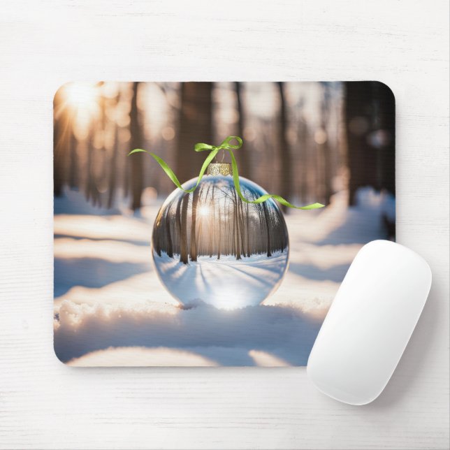 Jul Ornament Lens Boll Musmatta (Med mus)