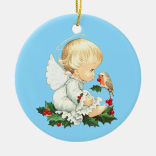 Jul Ornament-Little Angel Julgransprydnad Keramik