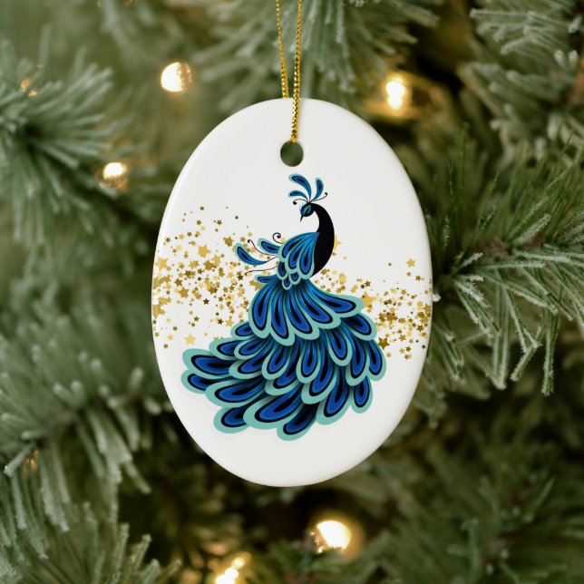 Jul Ornament-Peacock Julgransprydnad Keramik (Träd)