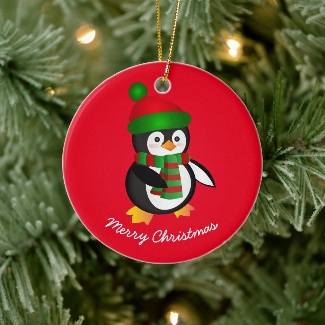 Jul Ornament-Penguin Ceramic Ornament (Träd)