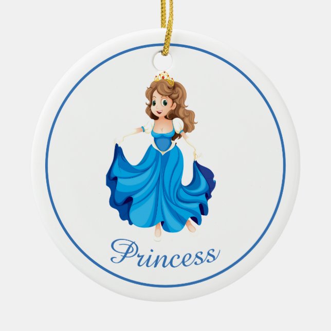 Jul Ornament-Princess Julgransprydnad Keramik (Framsidan)
