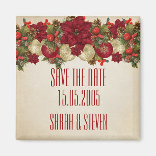 Jul Ornament Vinter Spara datumet Magnet