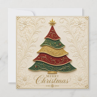 Jul Ornamental Guld Emalj Träd Kort