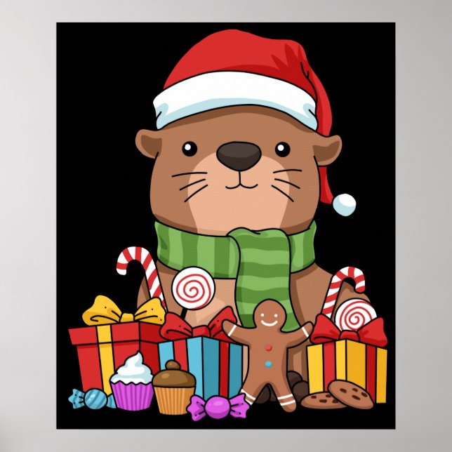 Jul Otter Gift Kids Sea Otter Poster (Framsidan)