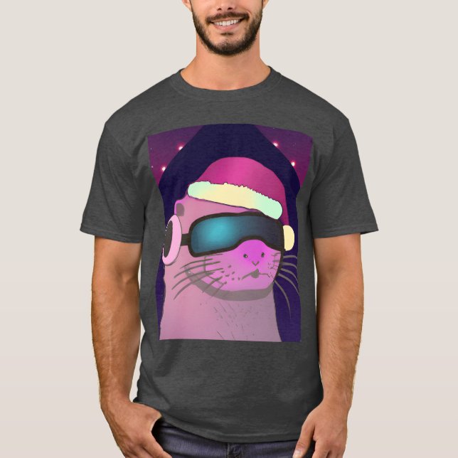 Jul Otter med julfina vänner T Shirt (Framsida)