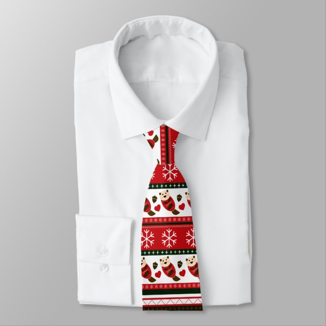Jul Otter Sweater Mönster Slips (Bunden)