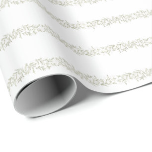 jul överflöd elegant botanisk lövverk presentpapper