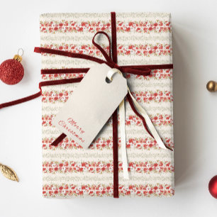 jul överflöd elegant botanisk lövverk presentpapper
