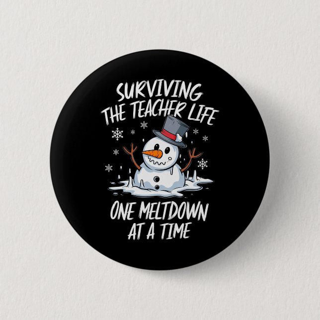 Jul Överlevande lärare Life Meltdown Julafton Sno Knapp (Framsida)