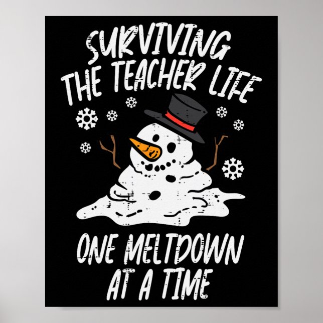 Jul Överlevande lärare Life Meltdown Julafton Wom Poster (Framsidan)