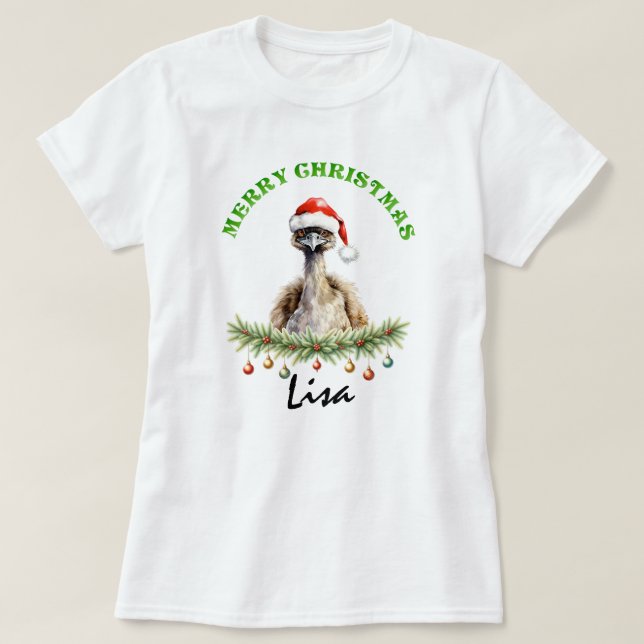 Jul Oz Djur Emu Matchande Kvinnor T Shirt (Design framsida)