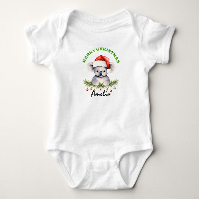 Jul Oz Djur Koala Familj Matchande T Shirt (Framsida)
